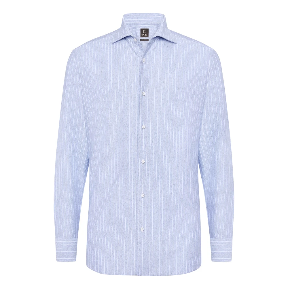 Boggi Milano Regular Fit Polo Shirt van katoenen jersey Blue Heren
