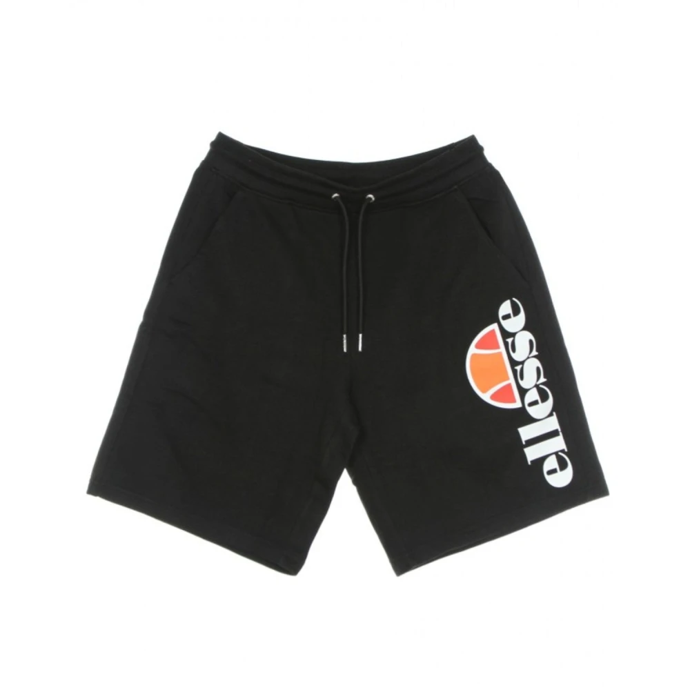 Ellesse Men's Black Casual Shorts, S, Extended Logo Shorts
