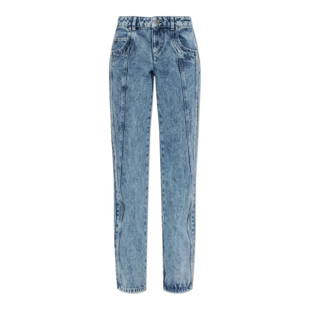 Marant Étoile Women's Blue Straight Fit Jeans, L, Jaylis Jeans