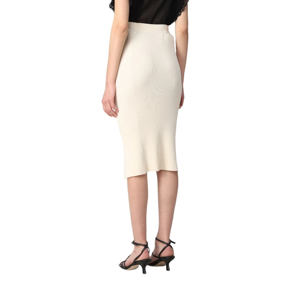 pinko Knielange Rok in Trendy Stijl Pink Dames