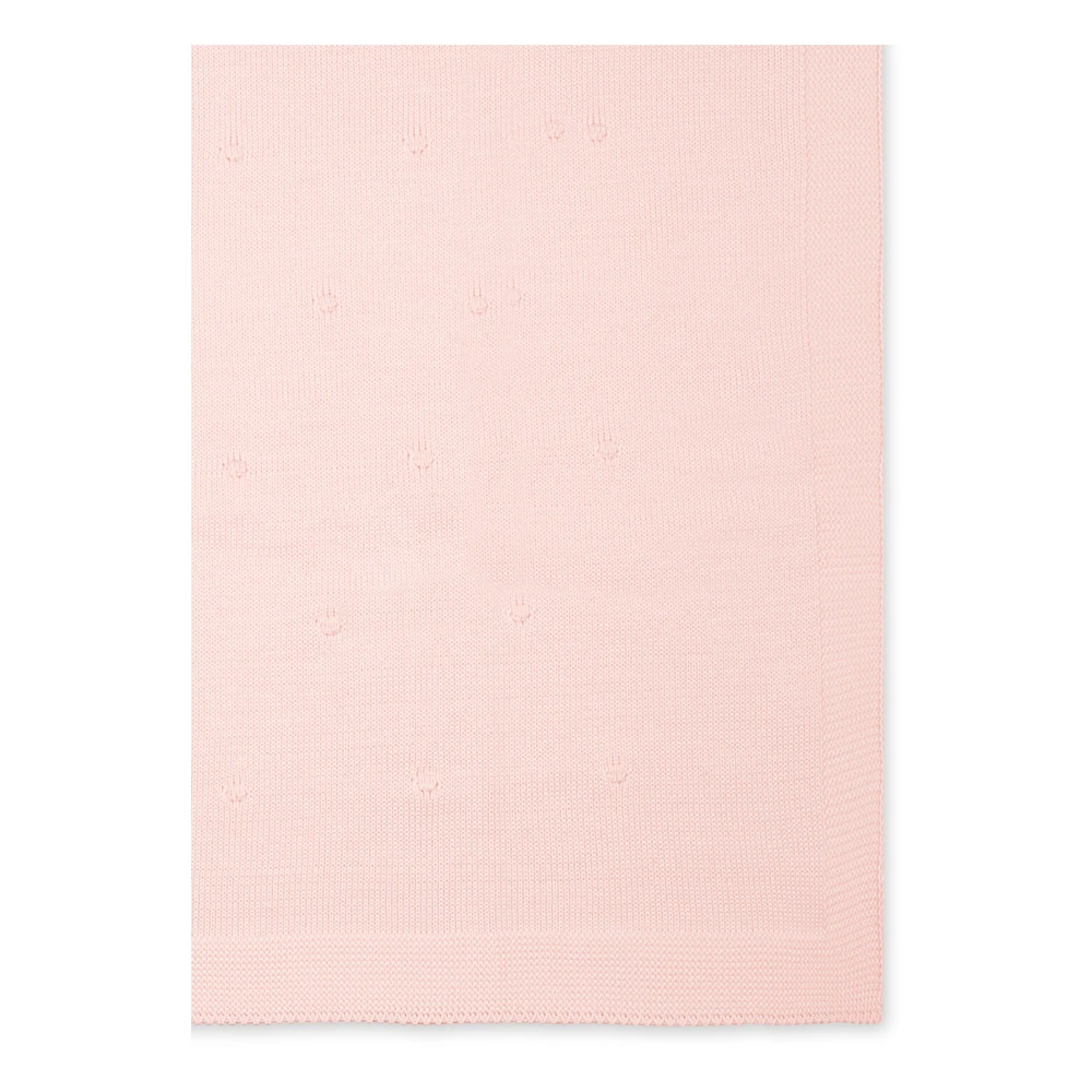 Little Bear Roze katoenen deken met stippen Pink Unisex