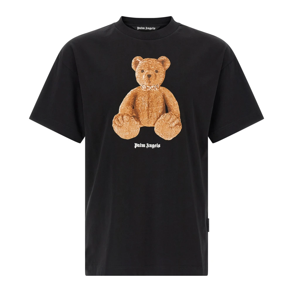 Palm Angels Hombre Negro - Camiseta Bear - Tops - 2XL - Camiseta Bear