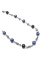 menand-39-s-silver-cross-chain-with-matte-onyx-and-blue-dumortierite