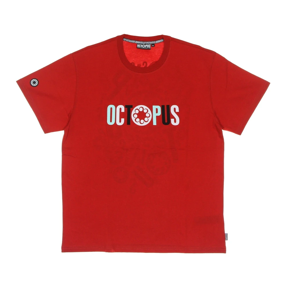 Octopus Rood Logo Tee Heren T-Shirt Red Heren