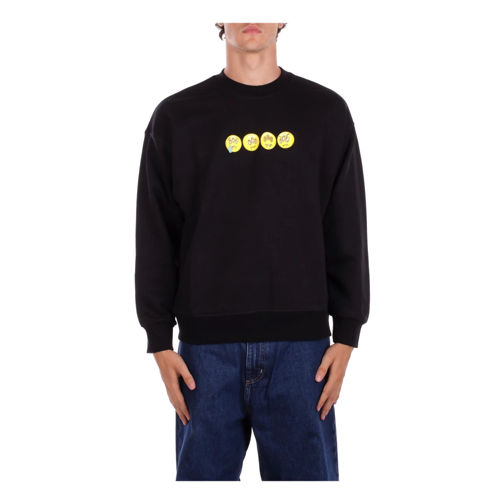 Barrow Black Hoodie With Front And Back Print - Male - Sweatshirts - S - Sweatshirts & Hoodies