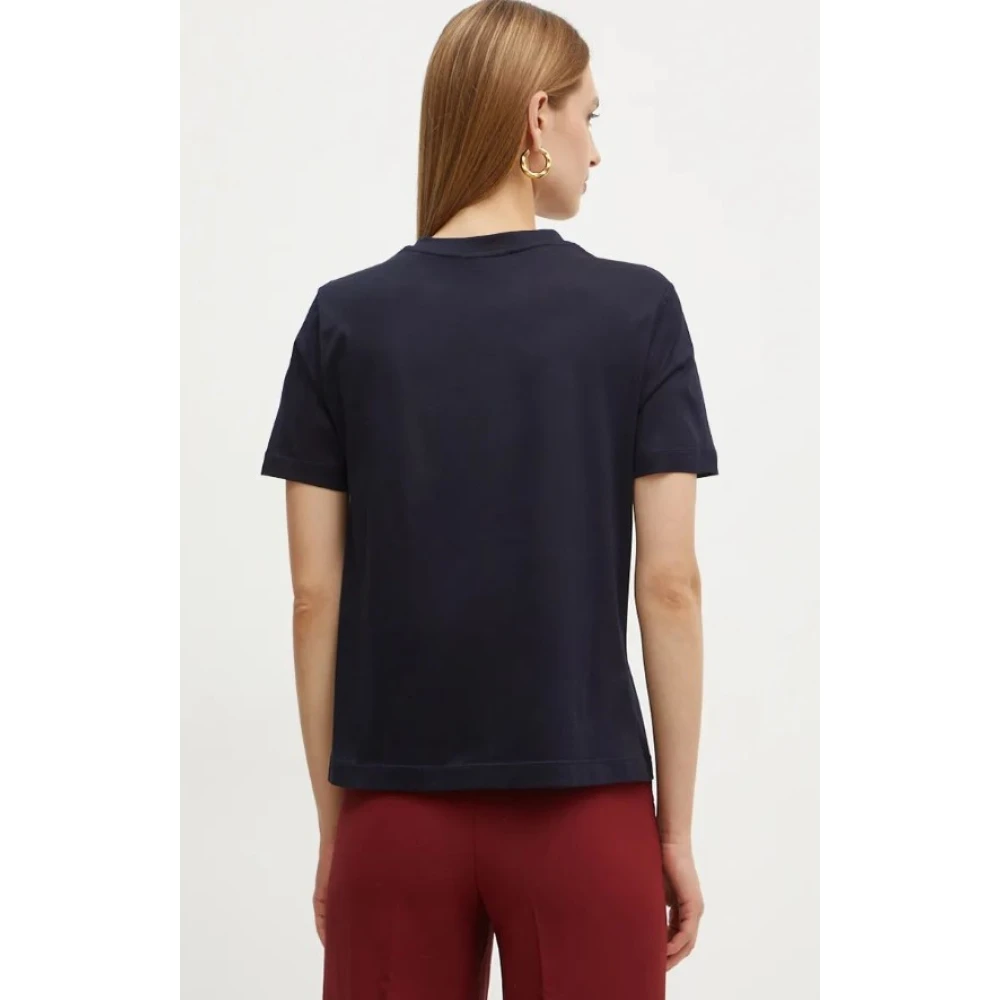 Max Mara Blauwe T-shirts en Polos Regular Fit Blue Dames