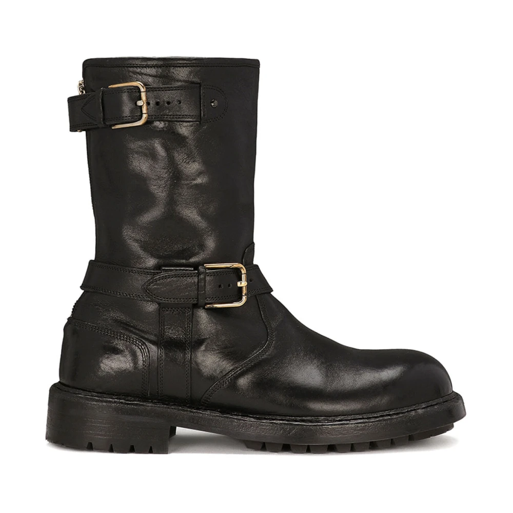 Dolce & Gabbana Men's Black Stylish Leather Boots