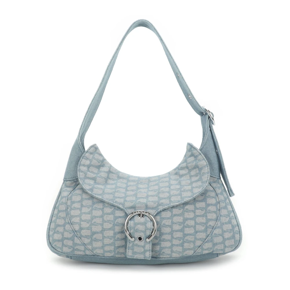 Thea Buckle Shoulder Bag - Light Icon Denim