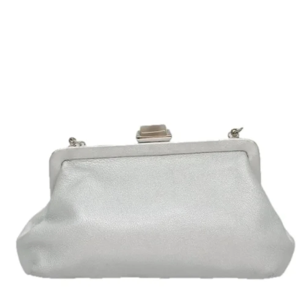 Salvatore Ferragamo Pre-owned Leather shoulder-bags Gray Dames