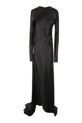 robe-longue-demy-a-fente-haute-et-manches-longues