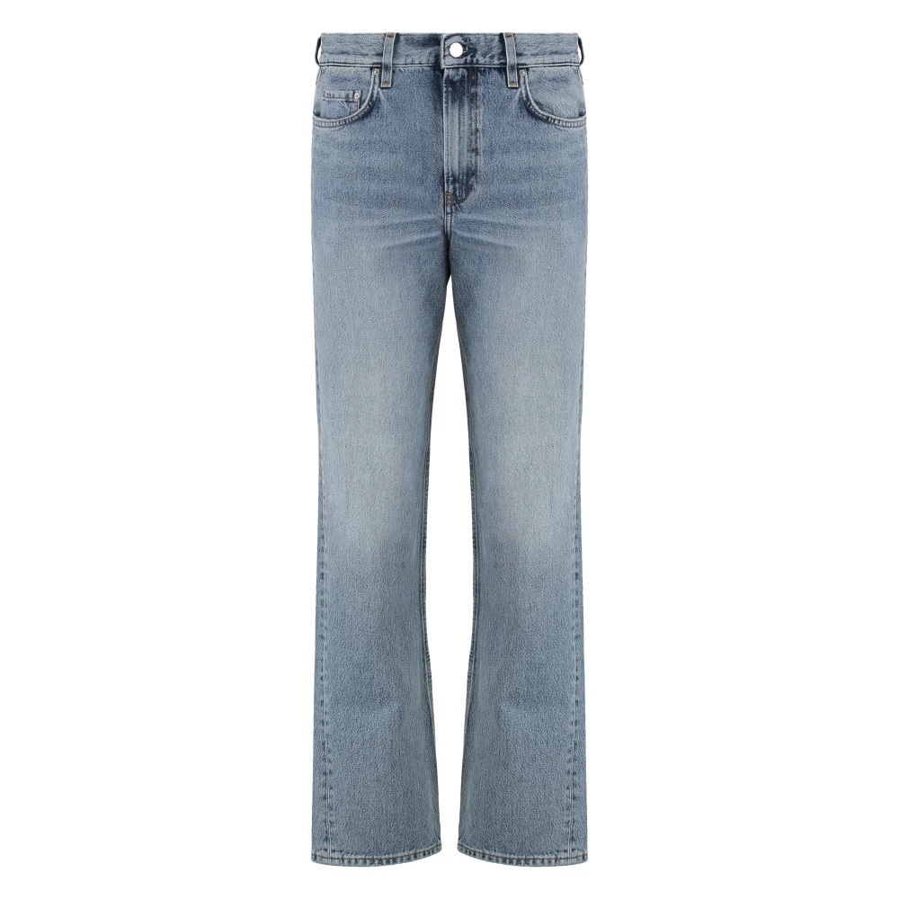 Totême Women's Blue Straight Fit Jeans, W25, Low Straight Denim Jeans