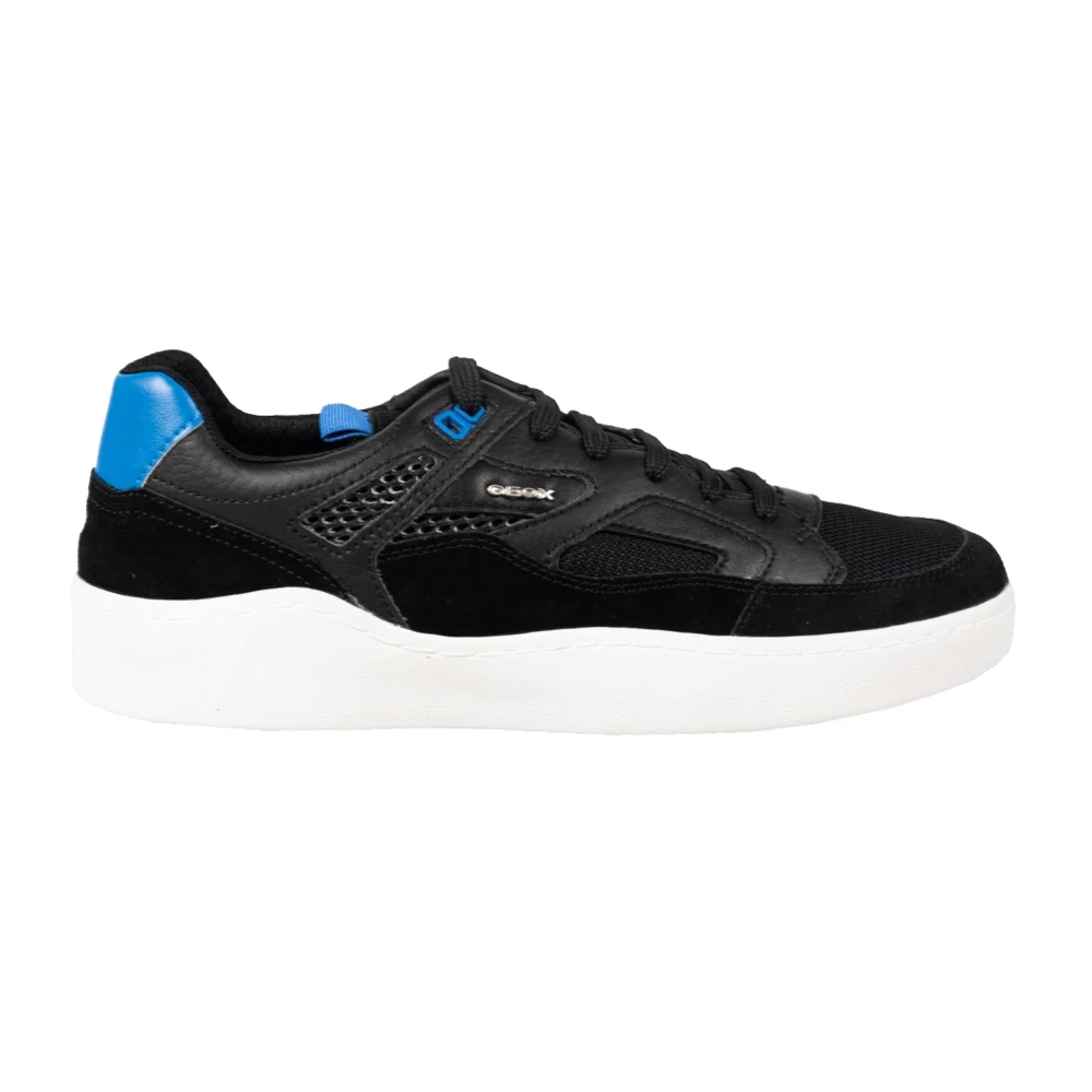 Geox Veterschoenen met ronde neus en logo zool Heren Schoenen Zwart