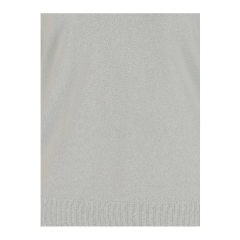 Vince Luxe Cashmere Silk V-Hals Sweater Gray Dames