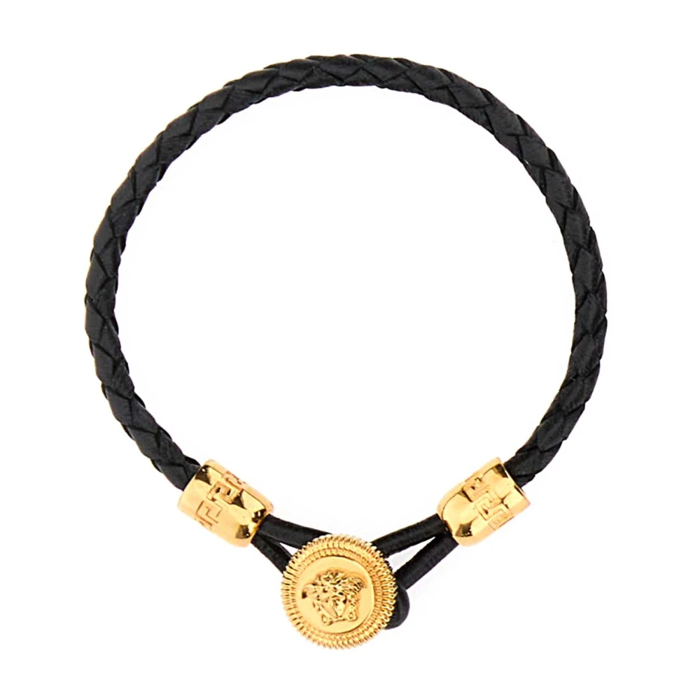 Versace Medusa Biggie Läderarmband Black, Dam