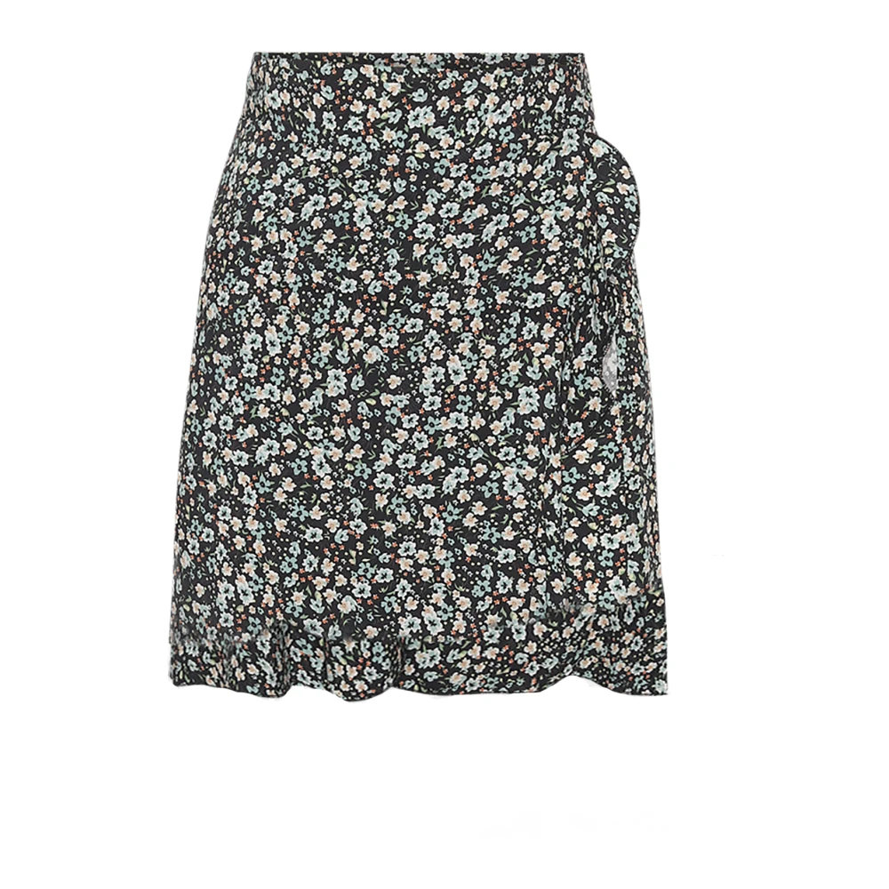 American Dreams Bloemen wikkelrok met ruches Gray Dames