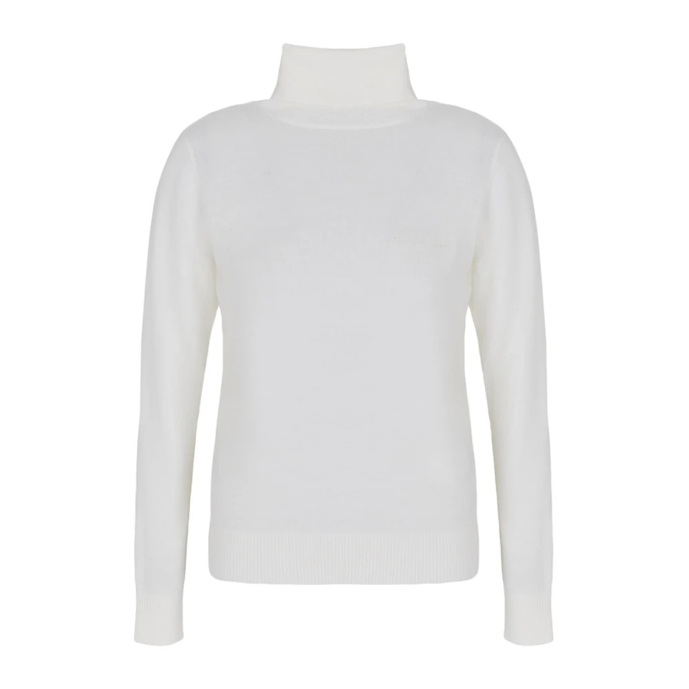 Armani Exchange Women's White Turtlenecks, Xl, Jumper Dolcevita Soft Wool