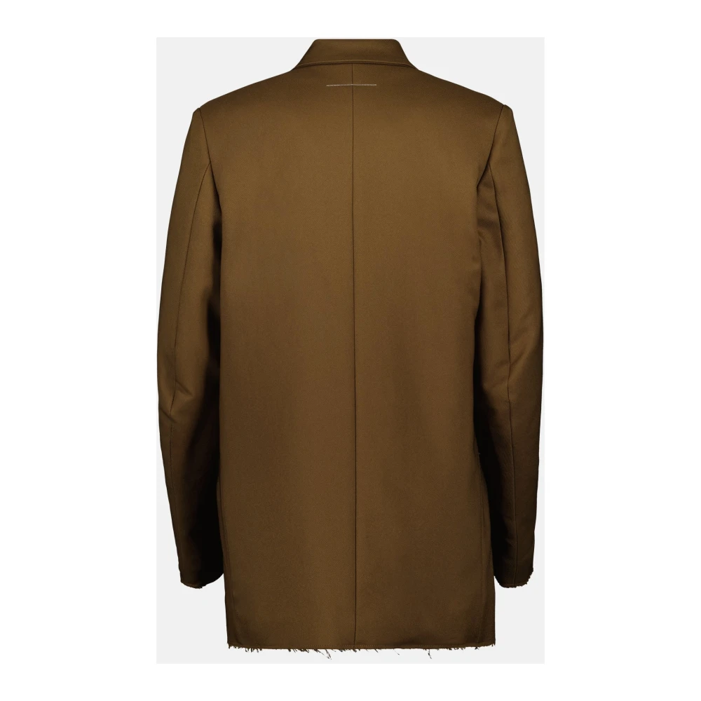 MM6 Maison Margiela Bruine Asymmetrische Blazer Herfst-Winter Collectie Brown Dames