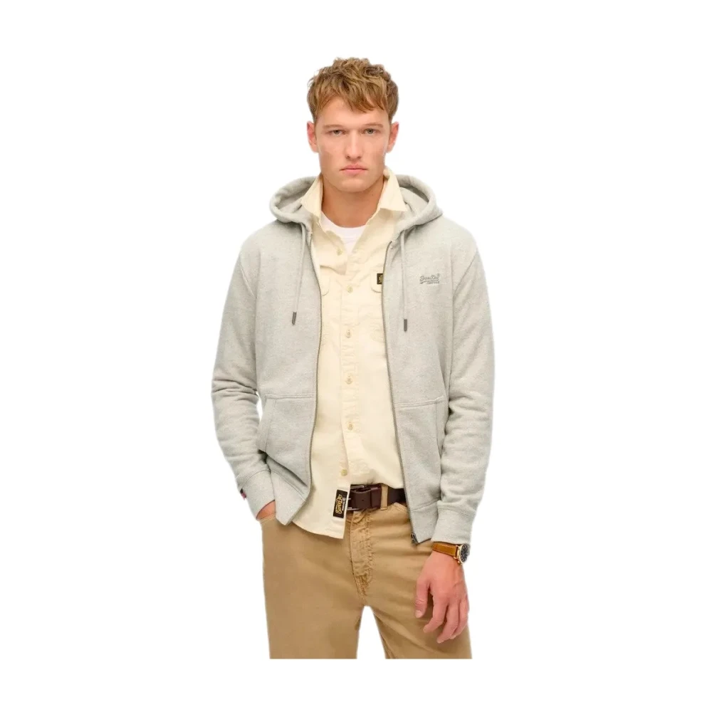 Superdry Uomo Grigio - Zip-Throughs - Sweatshirts & Hoodies - M