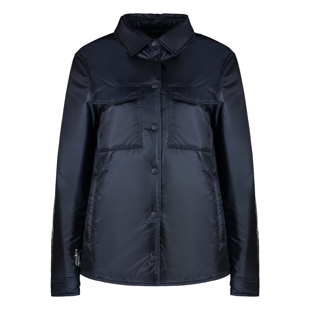 Woolrich Women's Blue Light Jackets, S, Pertex Padded Overshirt Jacket