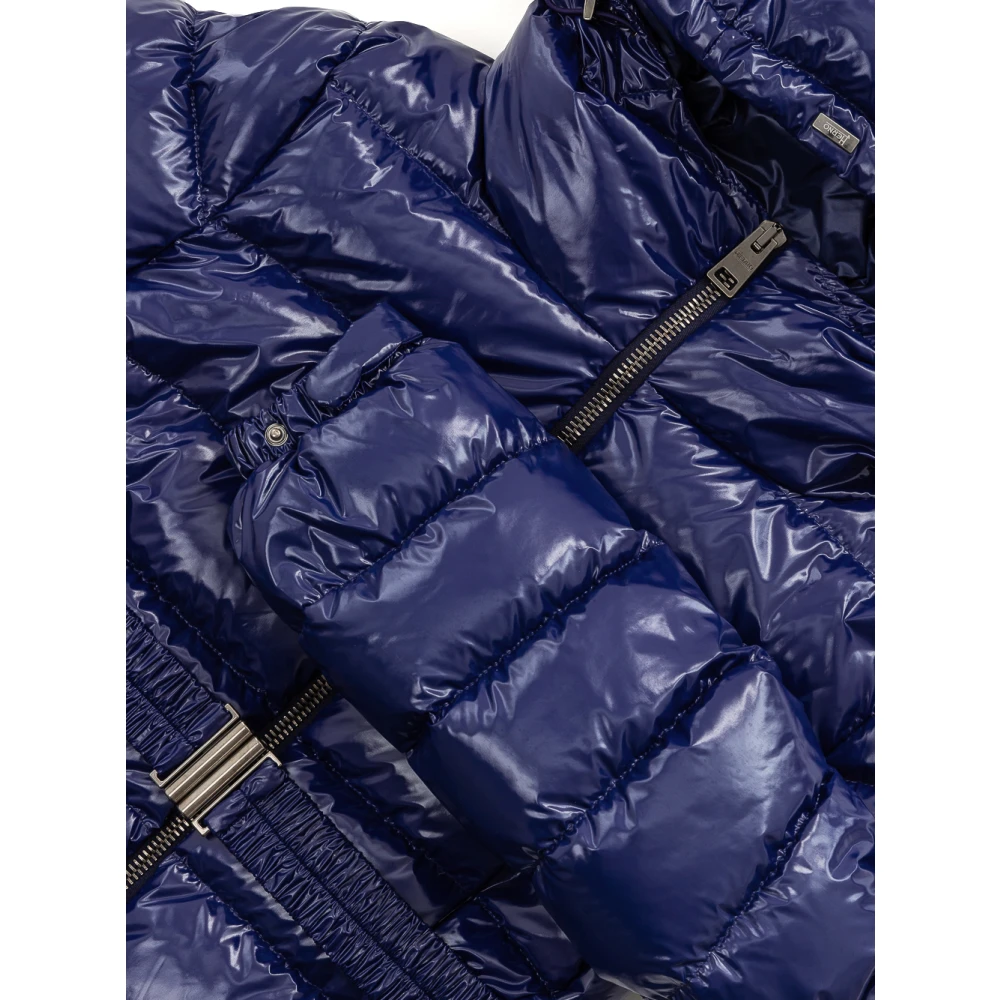 Herno Gewatteerde jas met afneembare riem Blue Dames