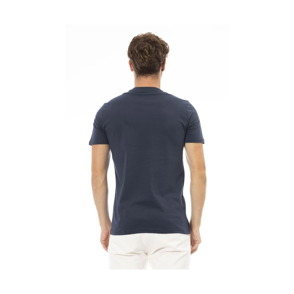 Baldinini Blauw Katoenen T-Shirt met Korte Mouwen Blue Heren