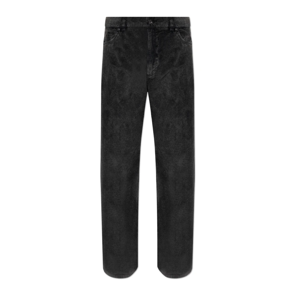 Dolce & Gabbana Ribfluwelen broek Gray Heren