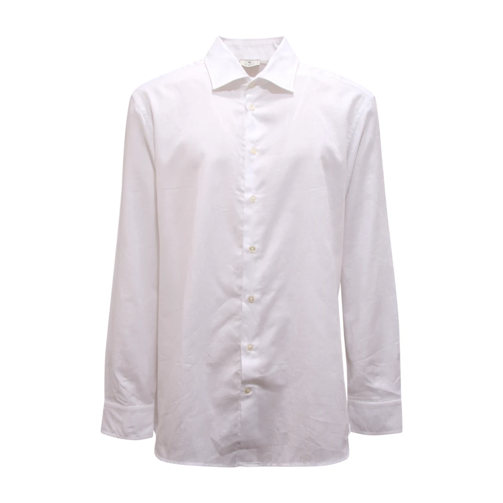 Etro Men's White Formal Shirts, 3XL, Cotton Shirt Made In Italy