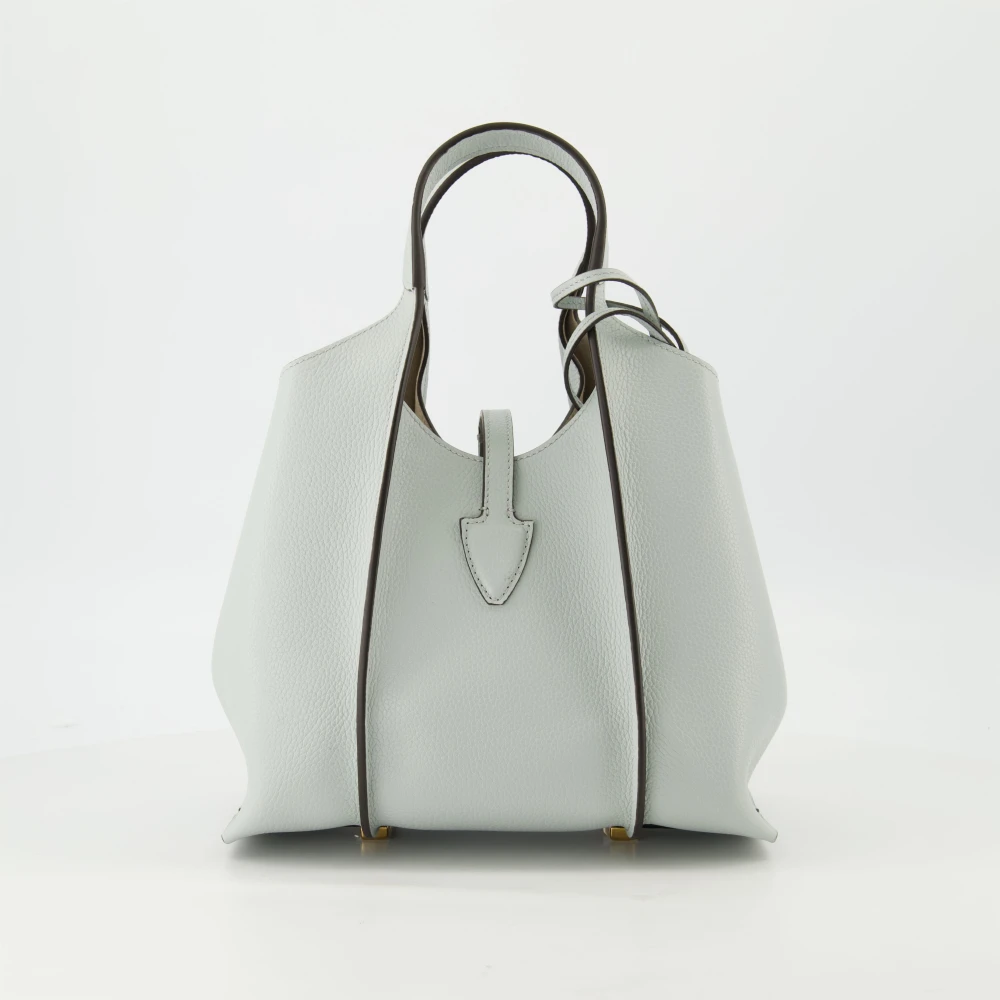 TOD'S Blauwe Leren T Timeless Shopper Blue Dames
