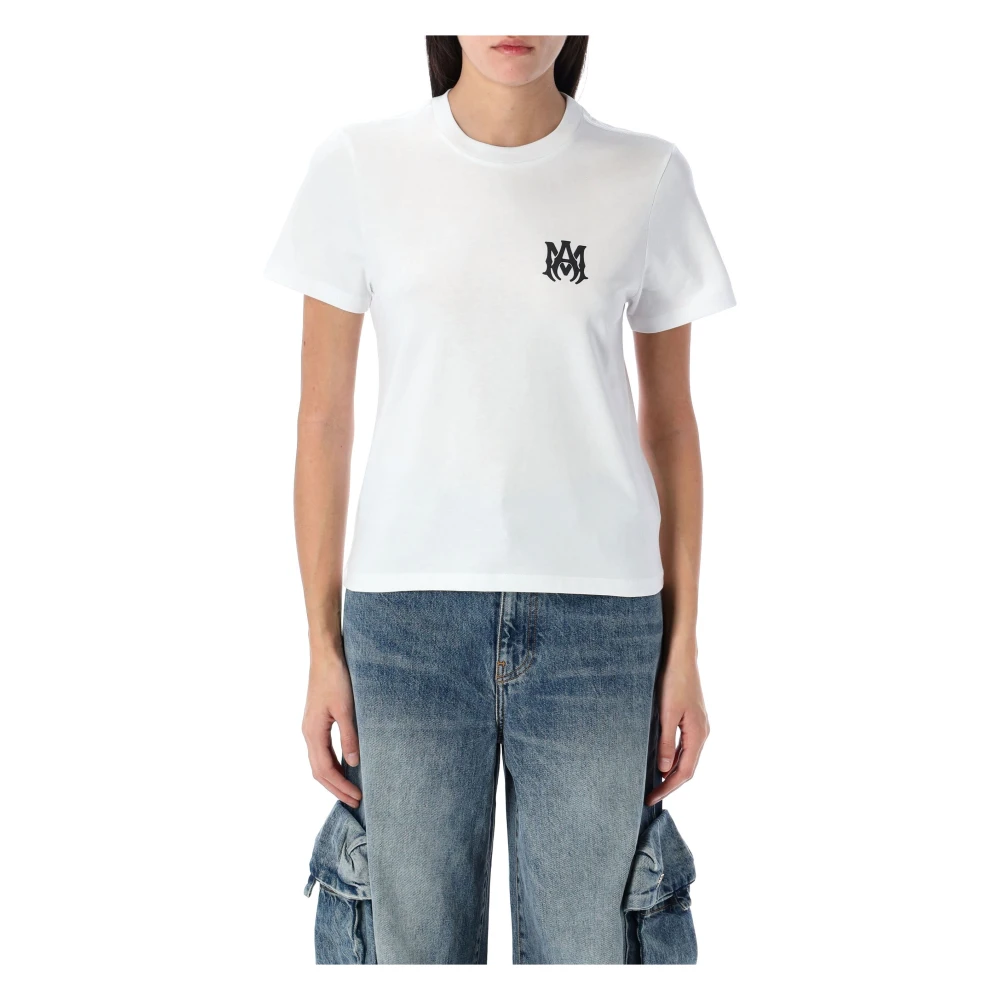 Amiri Wit Logo Tee Dameskleding White Dames