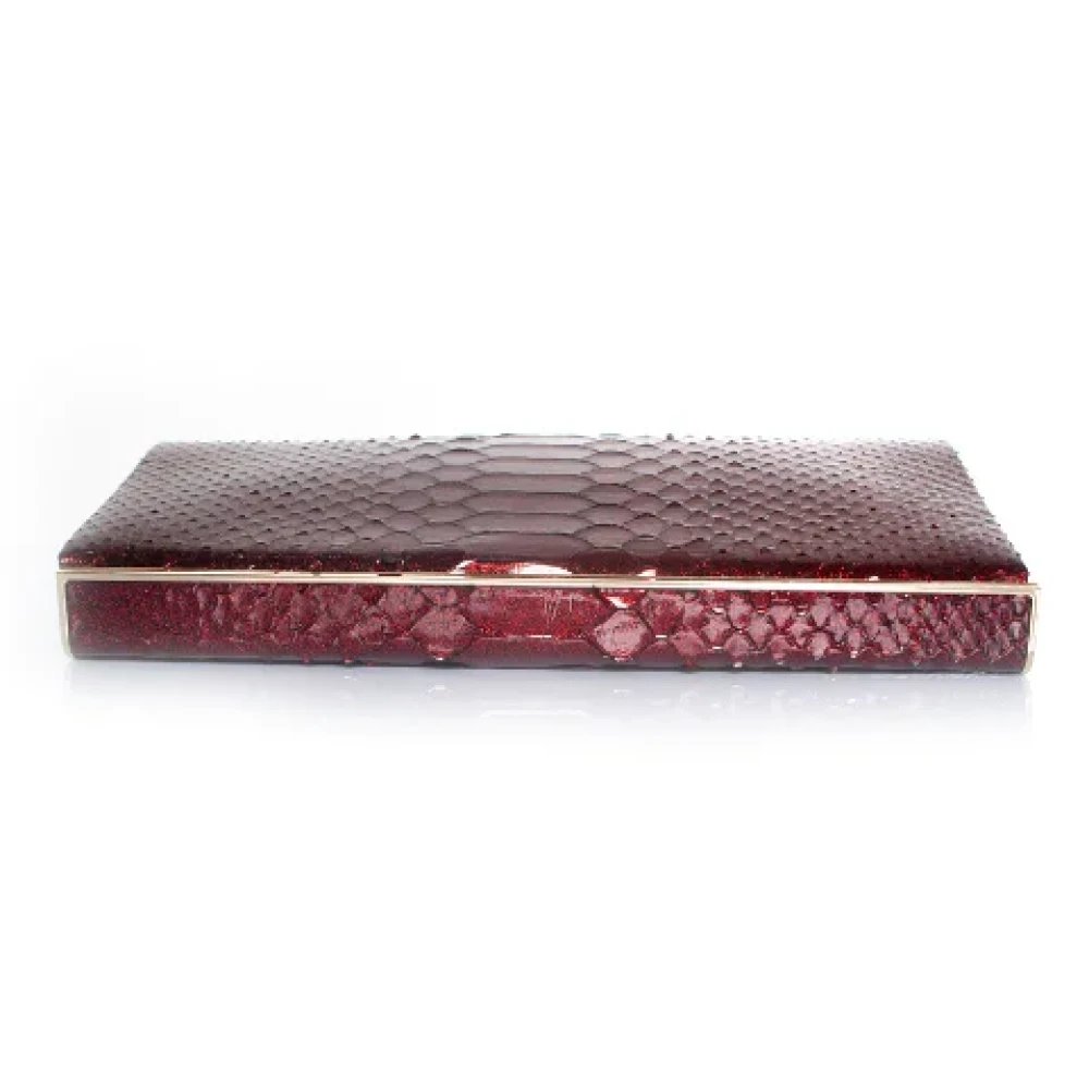 Jimmy Choo Pre-owned Leather handbags Red Dames