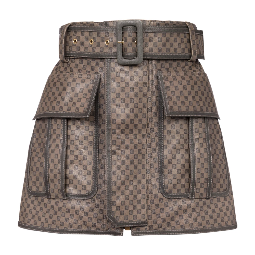 Skirts > Leather Skirts - - Balmain - Modalova