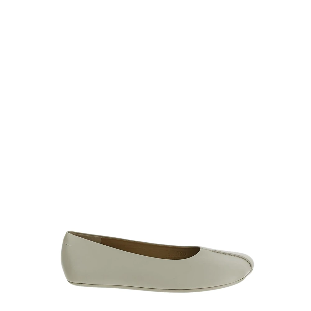 MM6 Maison Margiela Leren Ballerina`s White Dames