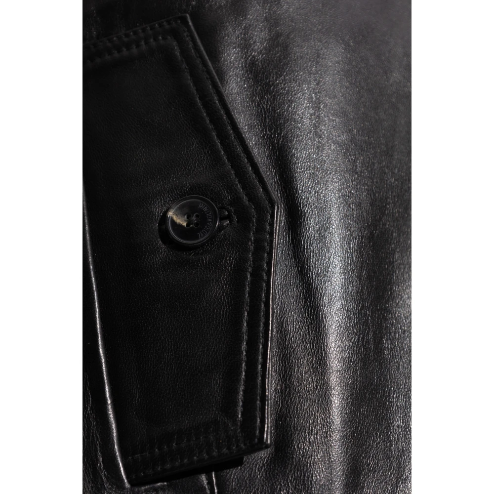 Zadig & Voltaire Leren jas Liston Black Dames