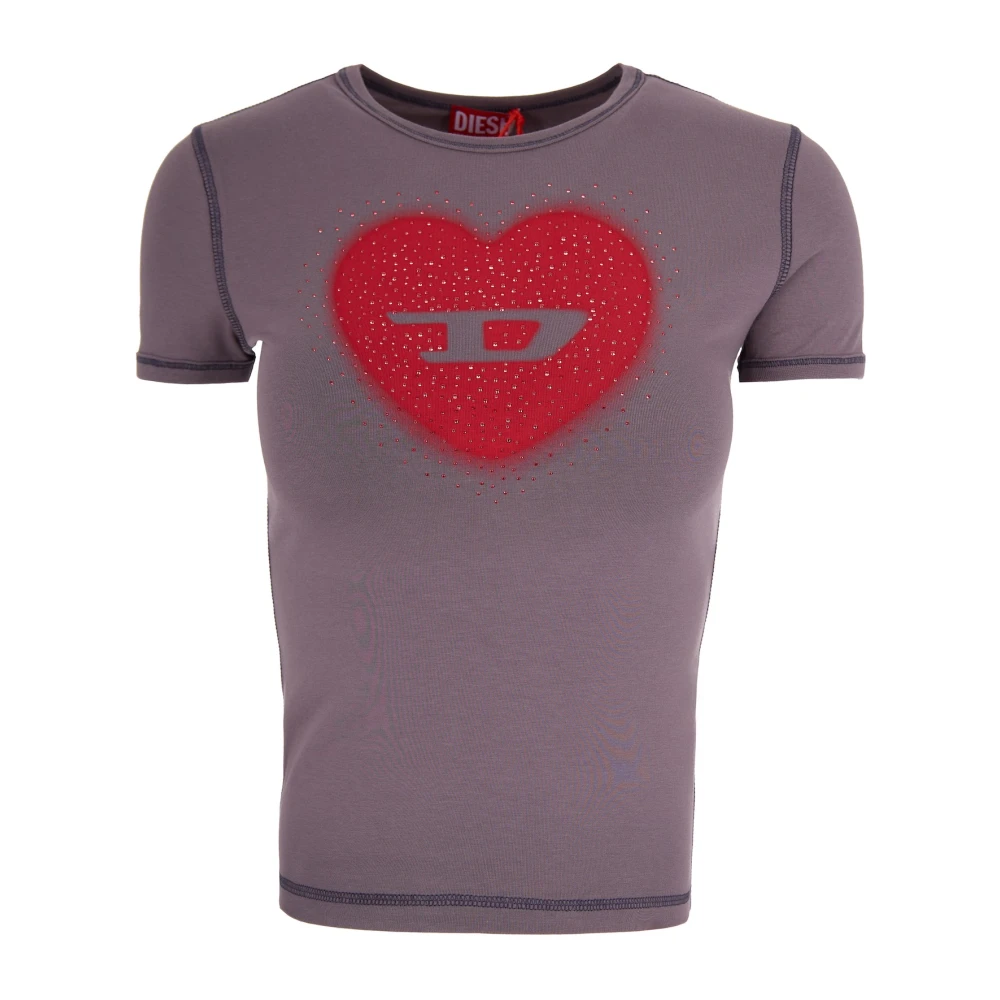 Diesel Women's Gray T-Shirts, M, T-Shirts