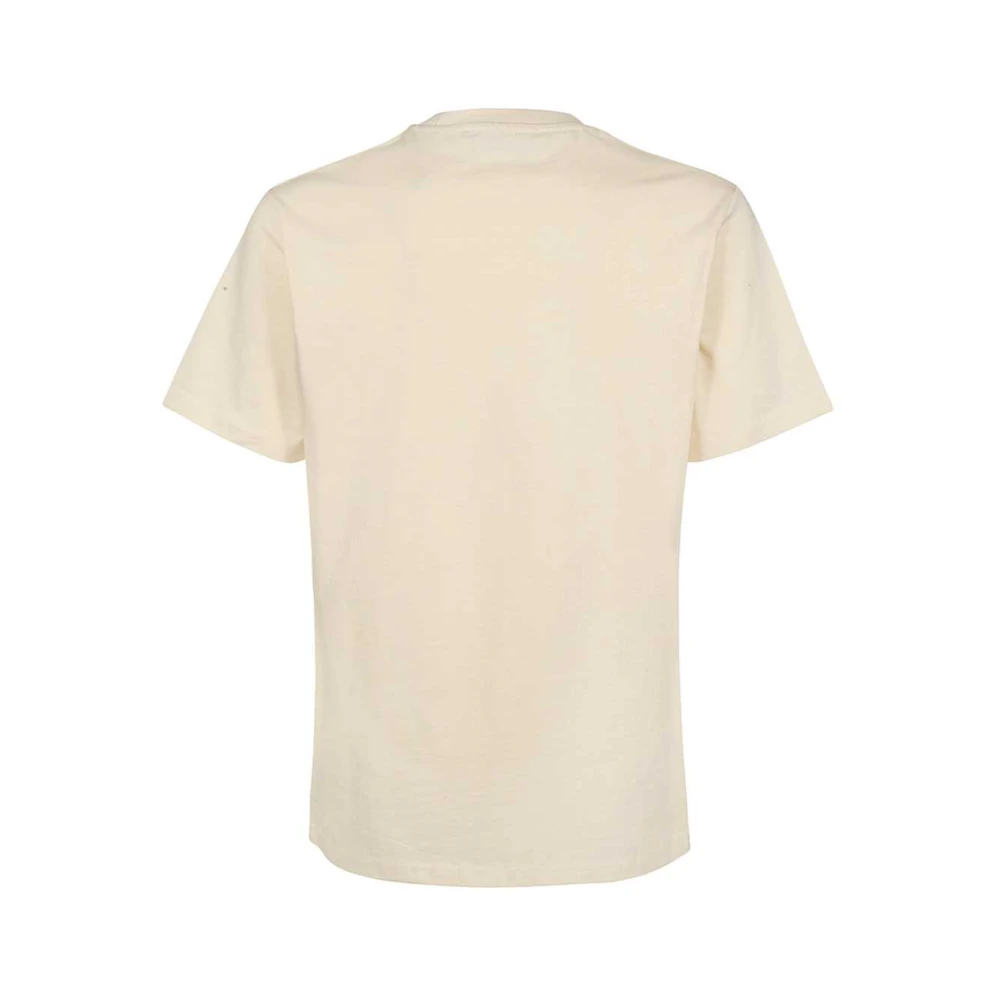 Les Deux Katoenen Ribbel Crew-neck T-shirt Beige Heren