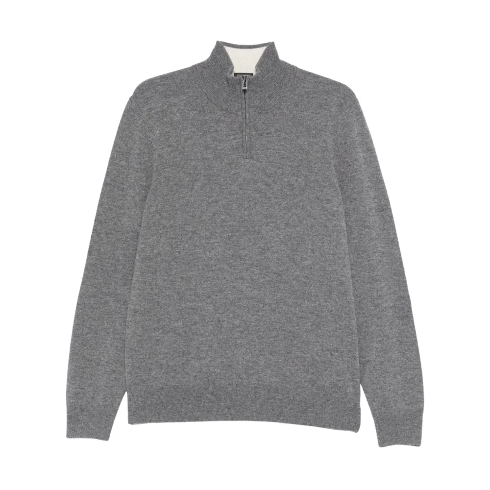 Hugo Men's Gray Turtlenecks, 3XL, Hemarlo Half-Zip Jumper