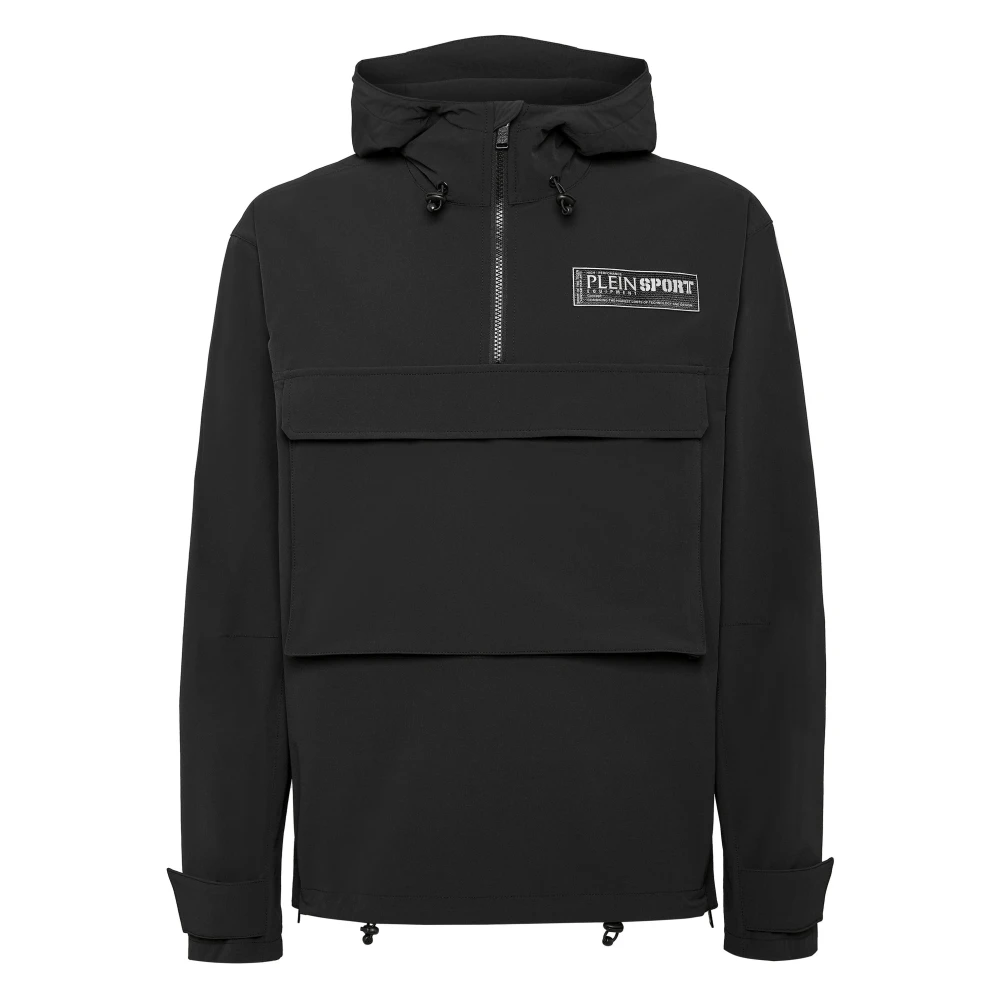 Plein Sport Mannelijk Zwart Fitness Heren, M, Nylon, Nylon K-Way Jacket