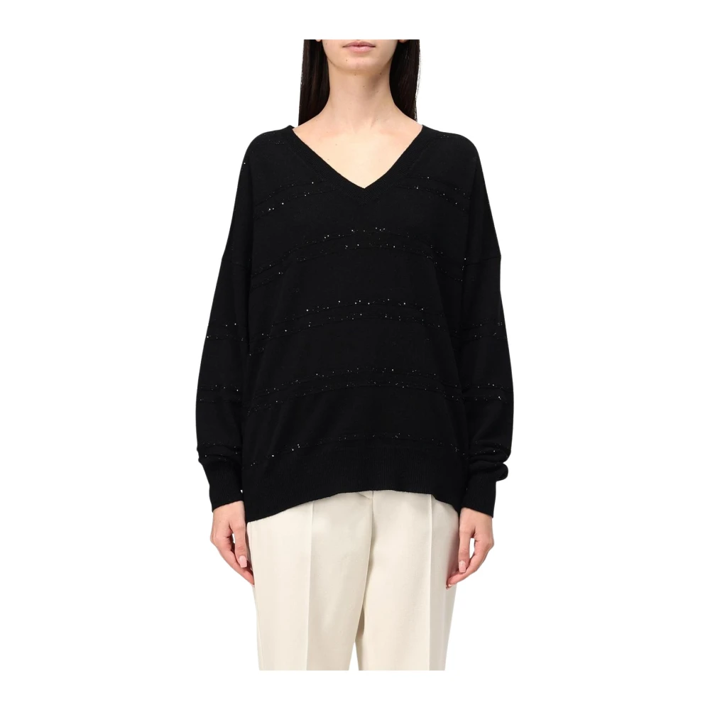 Knitwear > V-neck Knitwear - - Lorena Antoniazzi - Modalova