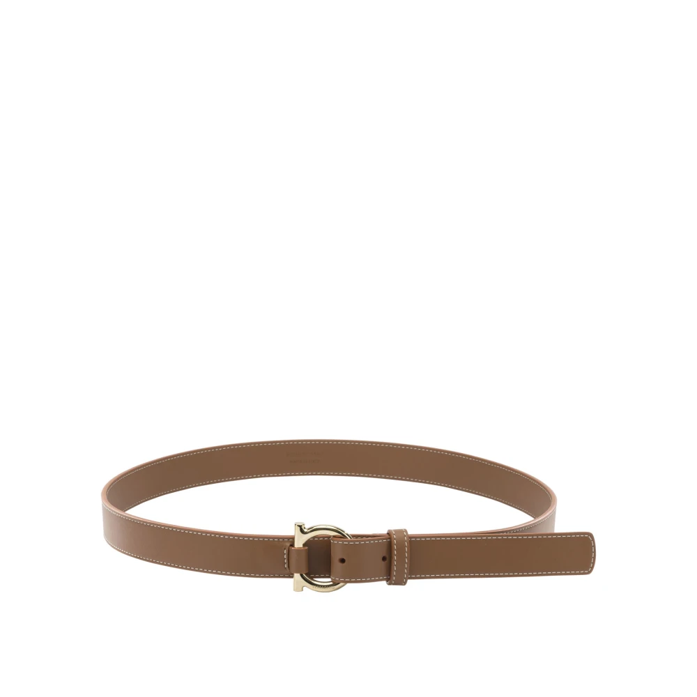 Ferragamo Women's Beige Gancini Belt