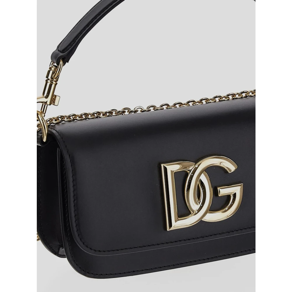 Dolce & Gabbana Leren Crossbody Tas Black Dames