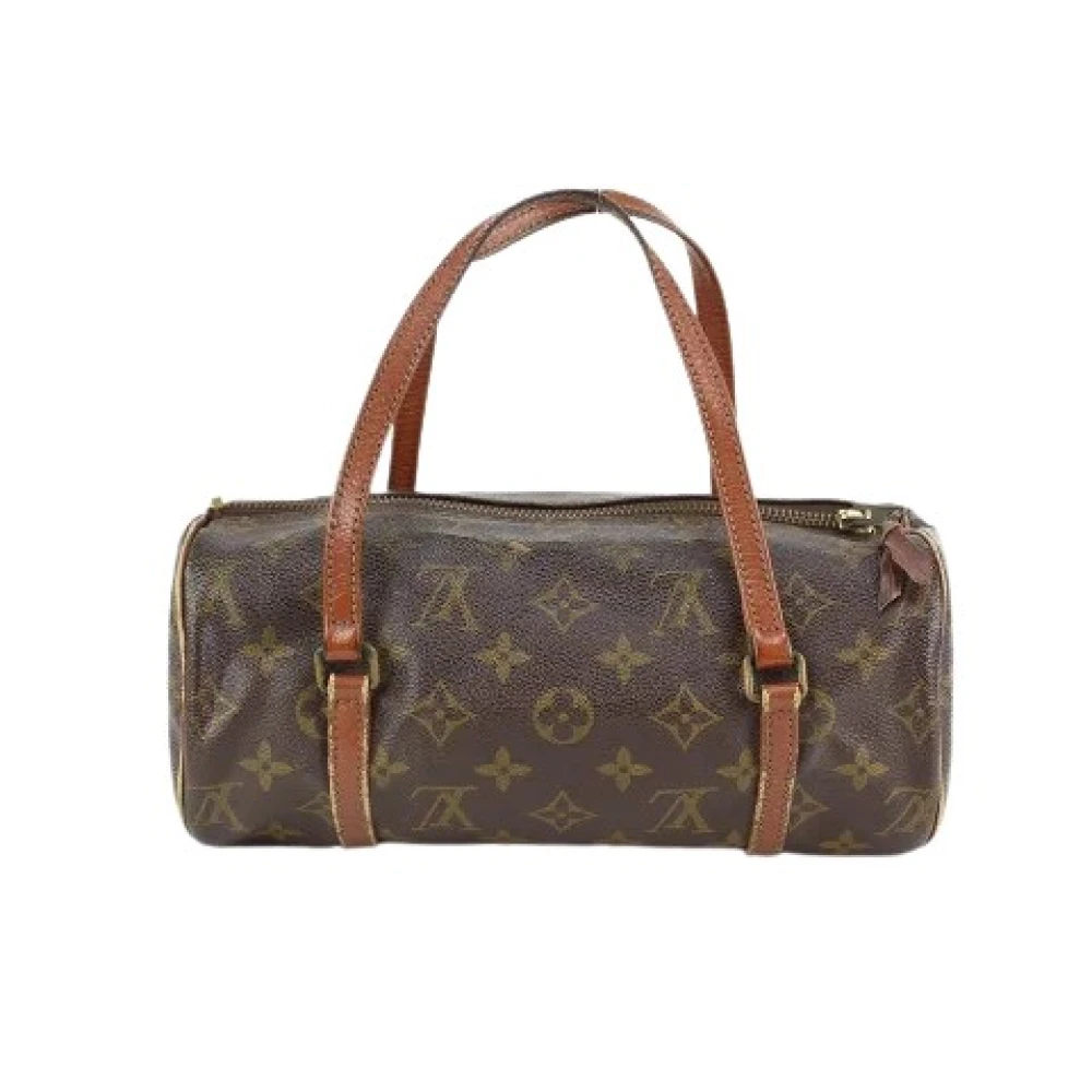 Louis Vuitton Vintage Canvas LV Väskor, Begagnade, Tillverkade i Frankrike Brown, Dam