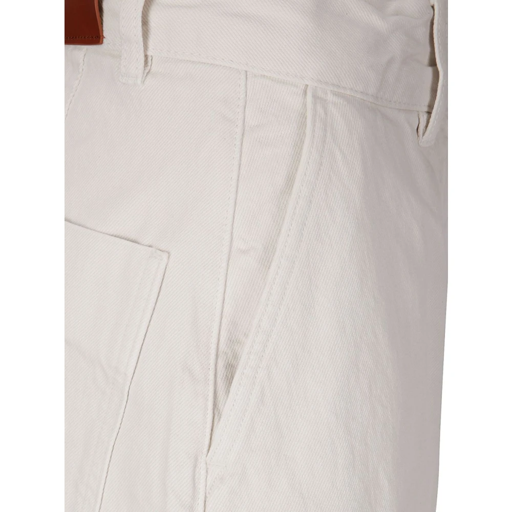 Studio Nicholson Beige Jeans met Witte Details Beige Dames