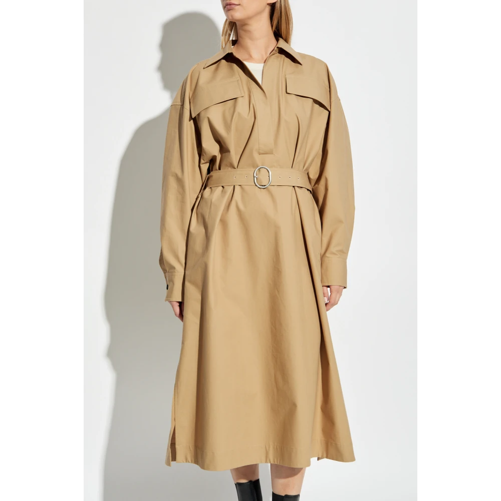 Jil Sander Jurk met riem Beige Dames