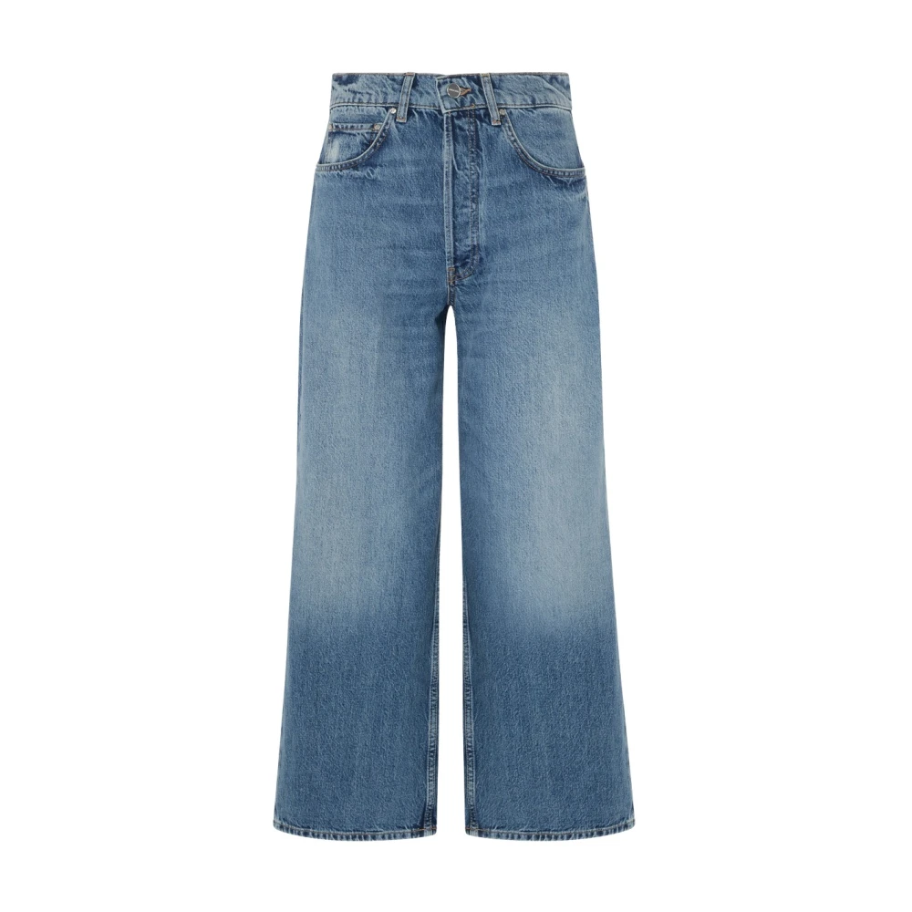 Anine Bing Diep Alto Blauwe Denim Jeans Blue Dames