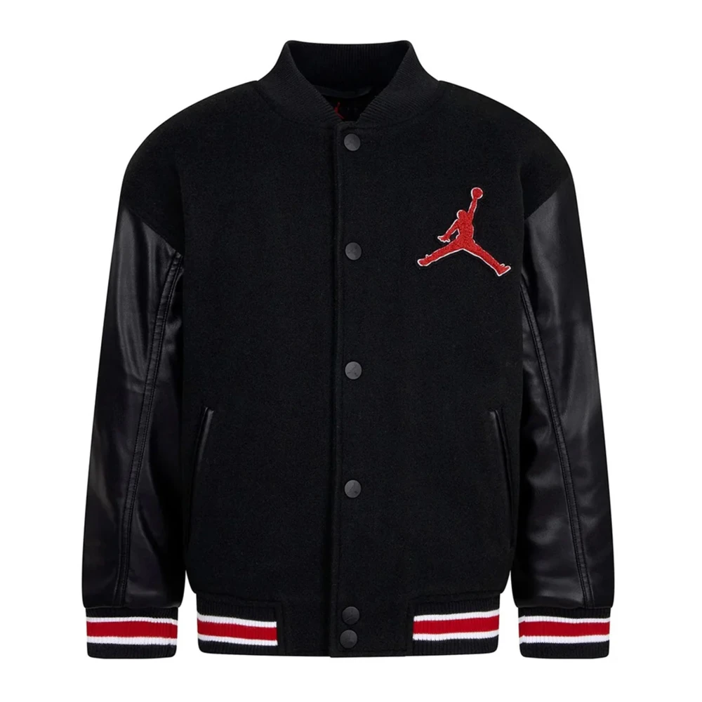 Nike Varsity Baseball Jacka Klassisk Design Black, Pojke