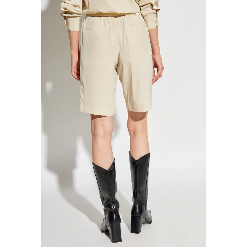 Helmut Lang Zijden shorts Beige Dames