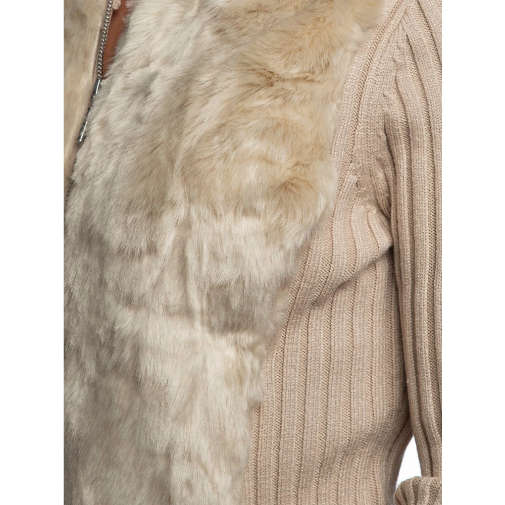 Guess Eco-Bont Cardigan voor Vrouwen Beige Dames