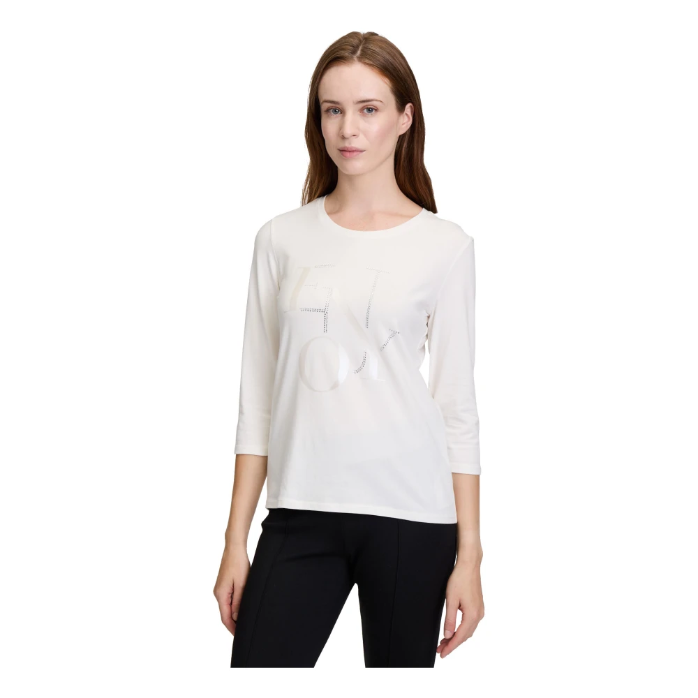 Betty Barclay Bedrukt Basis Shirt White Dames