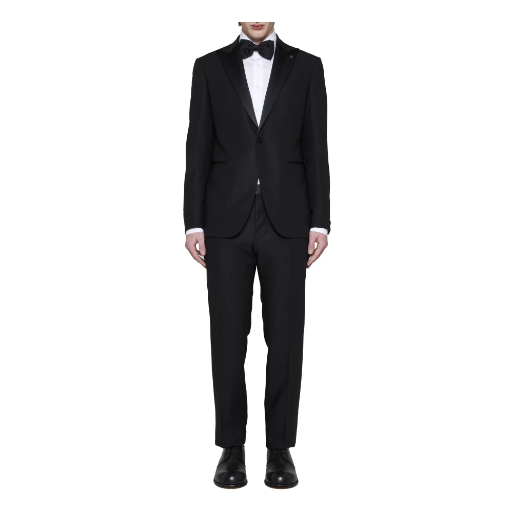 Tagliatore Zwarte Elegante Jurk Black Heren