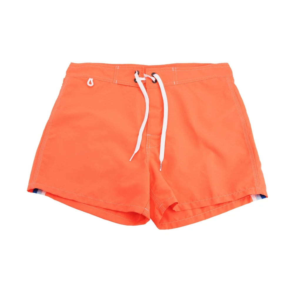 Sundek Heren Vetersluiting Velcro Shorts Orange Heren